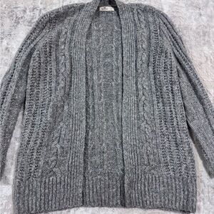 Y2K Hollister cable knit sweater cardigan sz Large